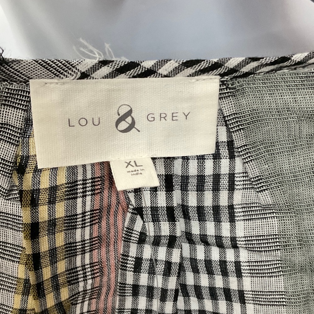 556 - Lou & Grey NWT Striped Blouse with Earthy Tones, Size S & XL - Picture 6 of 7
